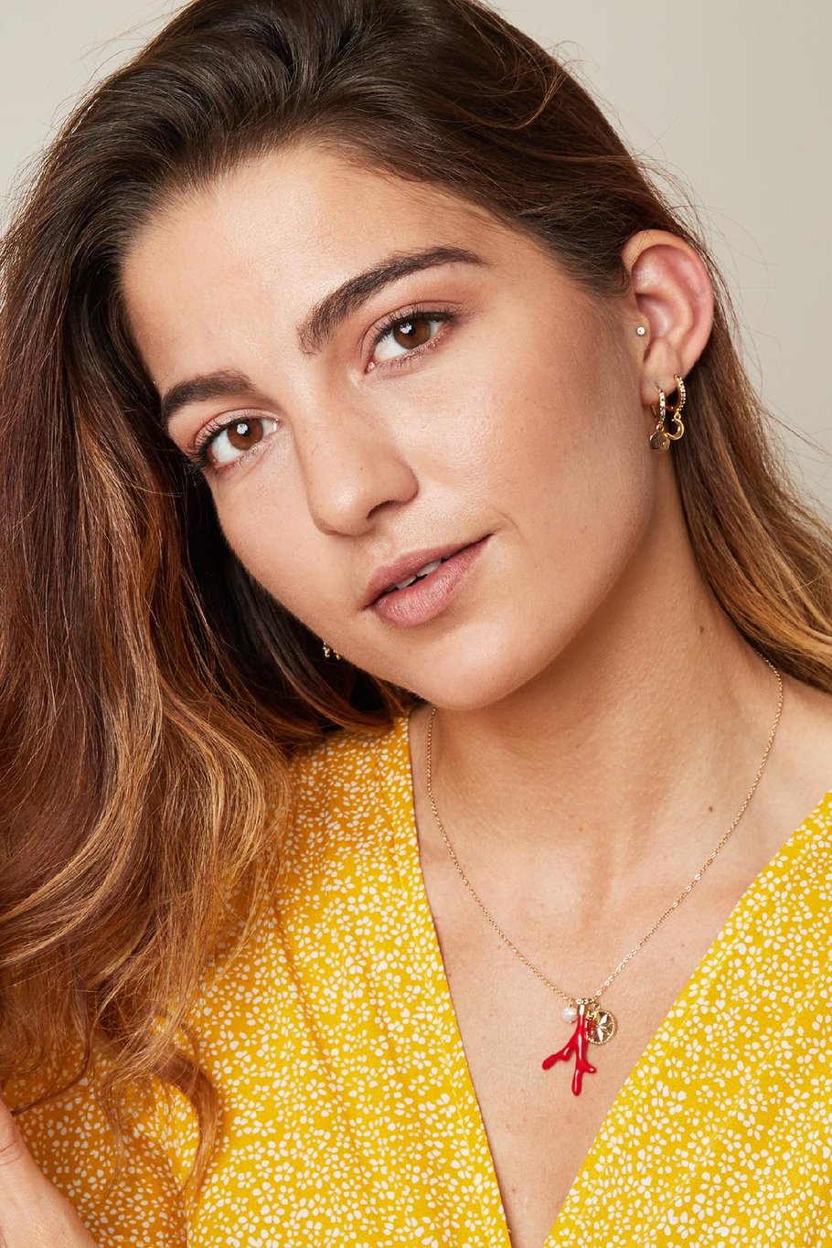 earring shiny star argenté plaqué couleur or Image3